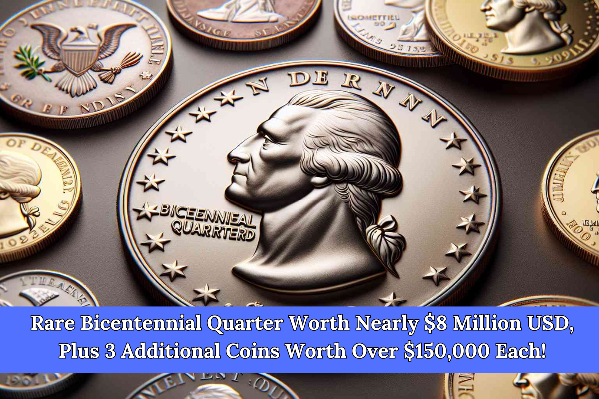 Rare Bicentennial Quarter Worth Nearly $8 Million USD, Plus 3 Additional Coins Worth Over $150,000 Each!